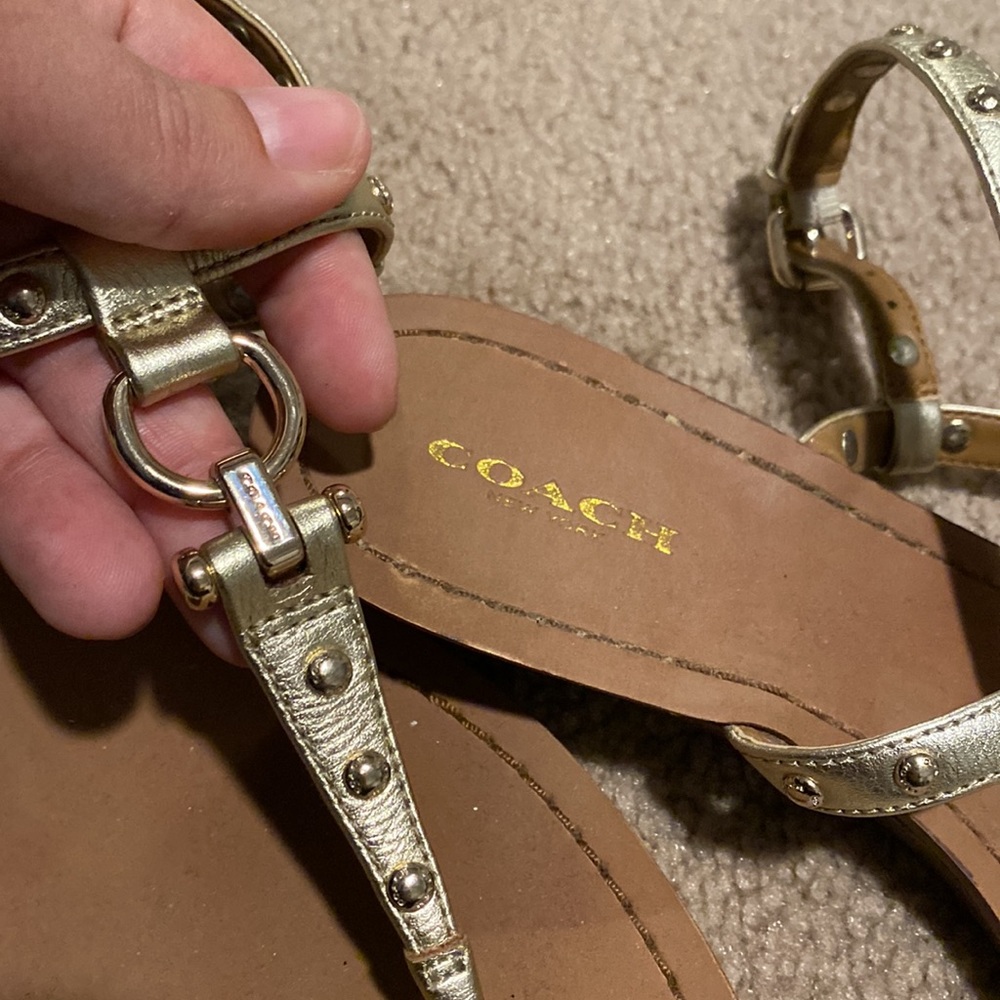 Coach Gold sandal